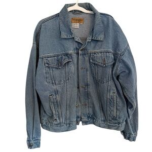 Wrangler Blue Denim Jean Hero Jacket size Large